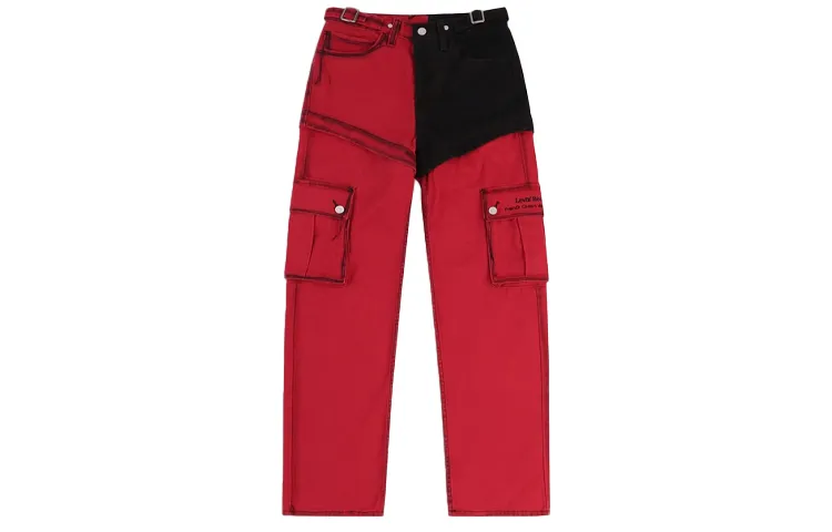 Levis x Feng Chen Wang Straight Fit Pants Jeans Women's Red