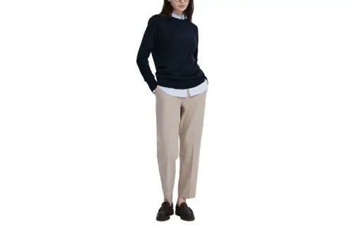 UNIQLO Suit Pants Women's Beige Moderate Straight Fit Pants