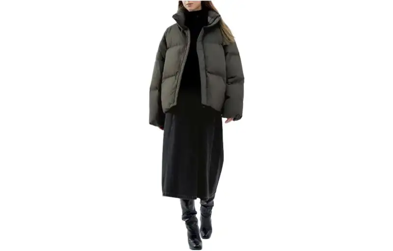 UNIQLO FW23 U Denim Long Skirts Women's Dark Gray Moderate Mid Length Other