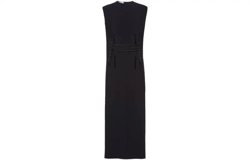 【Previous Season】lace-up mid-length dress