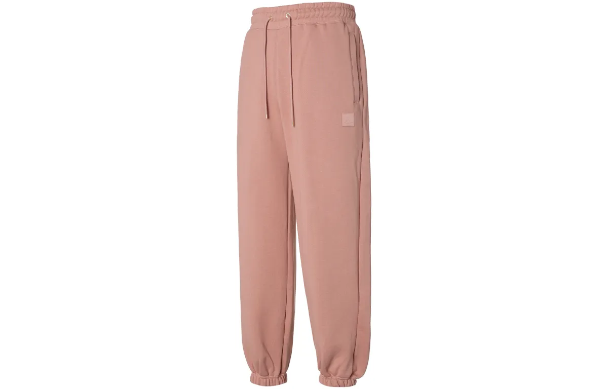 Jordan Knitted Sweatpants Women's Pink Moderate Cuffed Pants