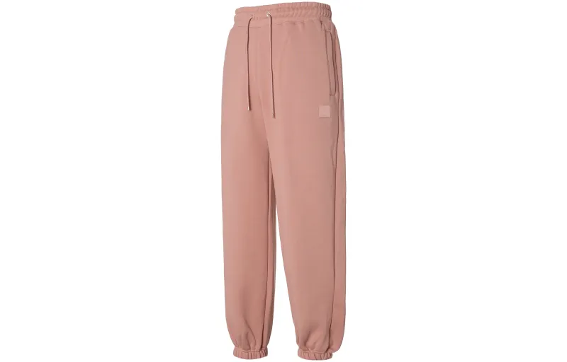 Jordan Knitted Sweatpants Women's Pink Moderate Cuffed Pants