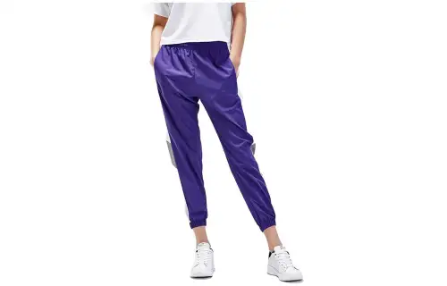 ANTA Knitted Sweatpants Women's Purple Moderate Cuffed Pants