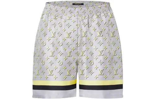 LOUIS VUITTON 1ABSZS 3D Monogram Stripe Accent Pajama Shorts