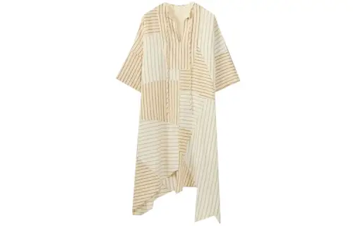 LOEWE Short Sleeved Dresses Women's Yellow Moderate Mid Length