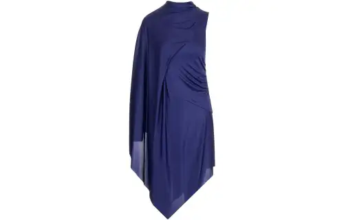 LOEWE Long Sleeved Dresses Women's Space Blue Crew Neck