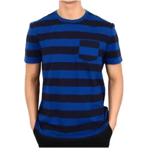 Burberry T Shirts Men's Blue Crew Neck