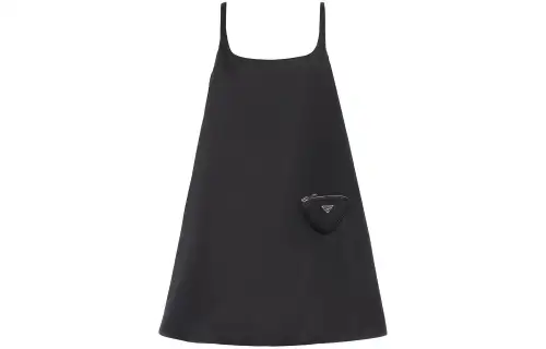 PRADA Logo plaque Sleeveless Dress
