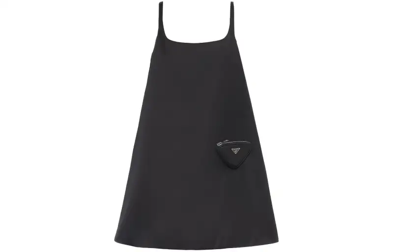 PRADA Logo plaque Sleeveless Dress