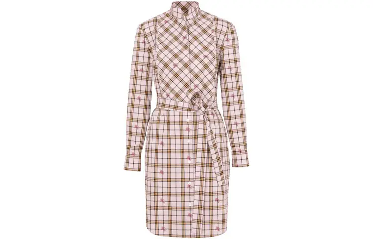 Burberry Long Sleeved Dress Women's Pink