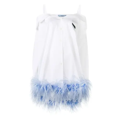 PRADA FW20 Slip Dress Women's White