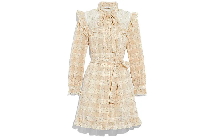 COACH FW21 Long Sleeved Dress Women's Umber