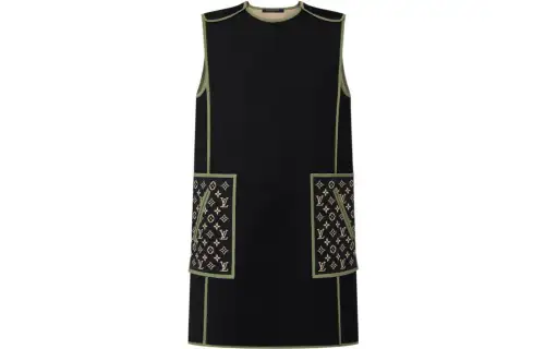LOUIS VUITTON FW22 Sleeveless Dress Women's Black