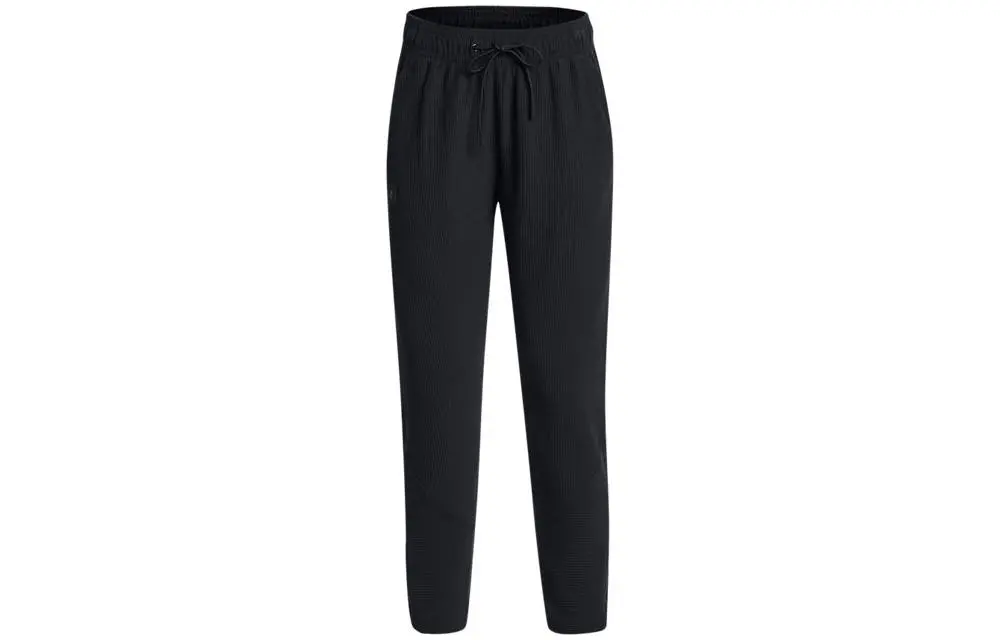 Under Armour Ottoman Knitted Sweatpants Women's Black Moderate Cuffed Pants