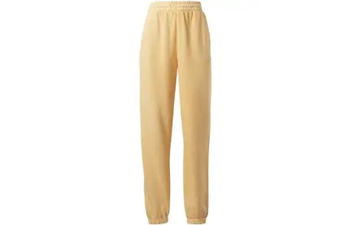 Reebok Knitted Sweatpants Women's Yellow Moderate Cuffed Pants