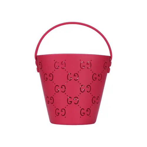 GUCCI Rubber Bucket Bag Handbag Kids' Bag Kids' Fuchsia