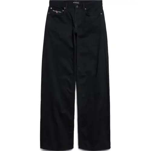 Balenciaga Casual Pants Loose Fit Women's Black
