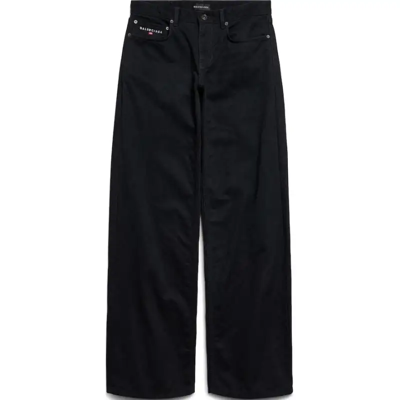 Balenciaga Casual Pants Loose Fit Women's Black