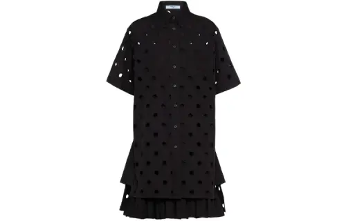 PRADA Short Sleeved Dress Women's Black