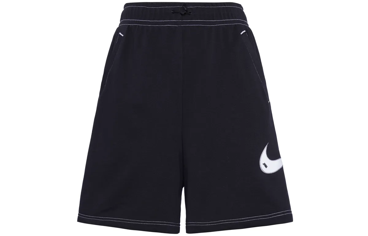 Nike Sportswear Swoosh Fleece High-Rise Shorts Black