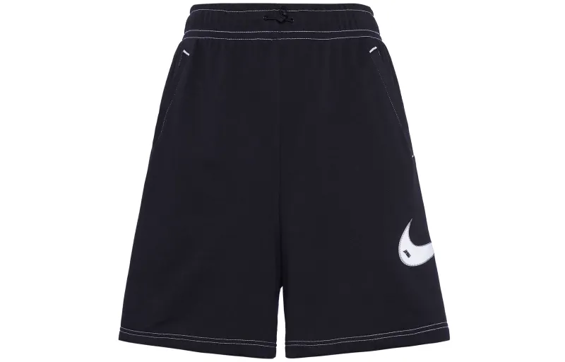 Nike Sportswear Swoosh Fleece High-Rise Shorts Black