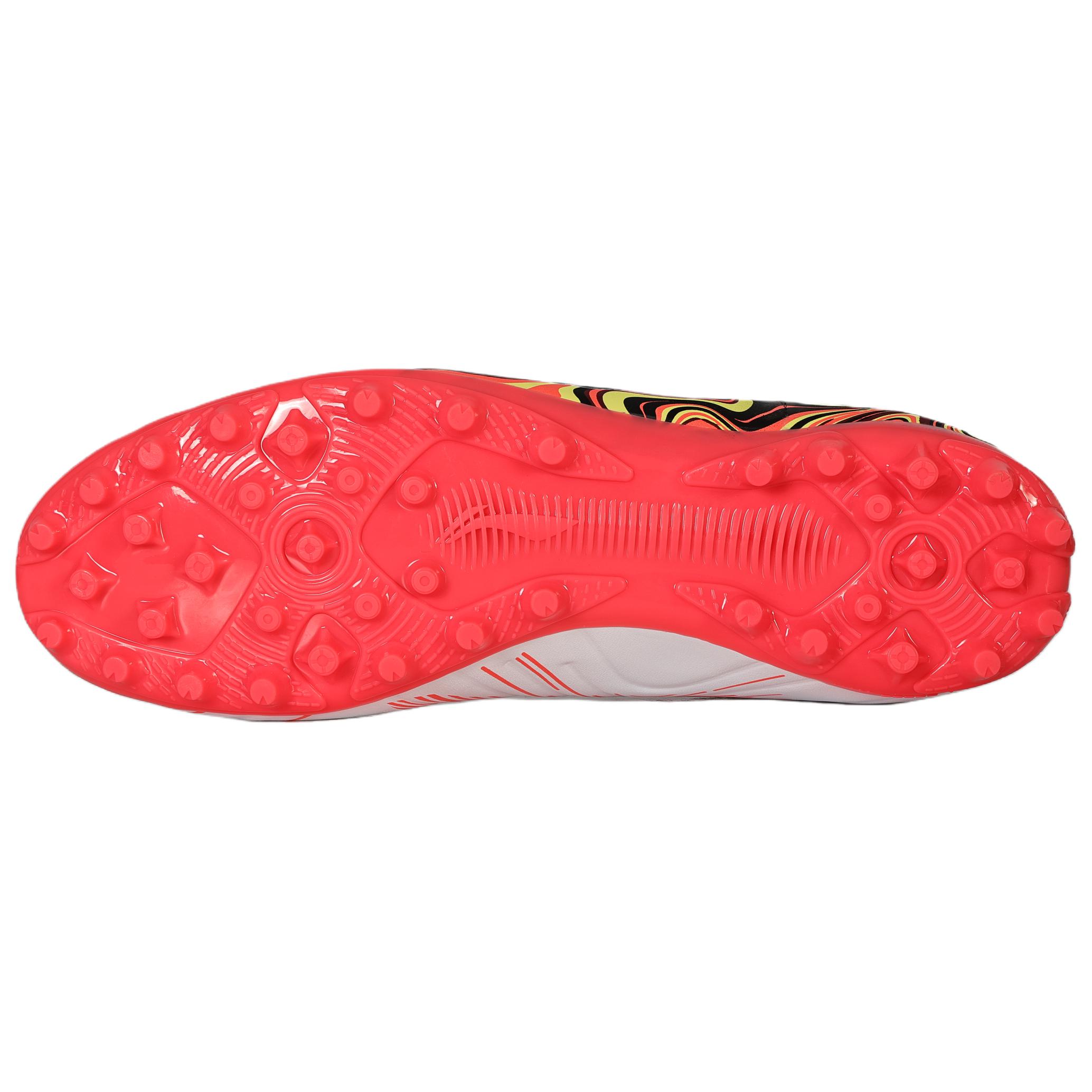 Li Ning MG Multi Ground Soccer Shoes Unisex Standard White/Neon Crystal Red