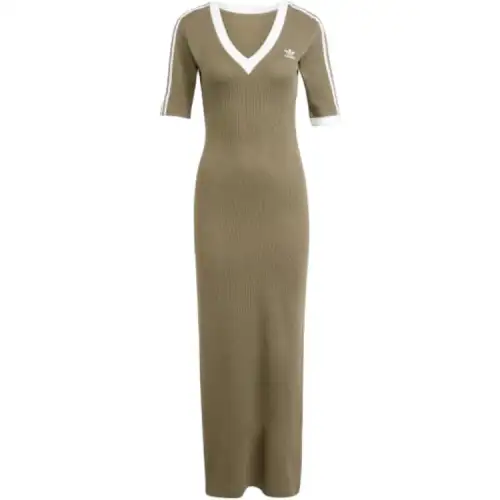 Adidas Originals Adicolor 3-Stripes Knit V-Neck Dress
