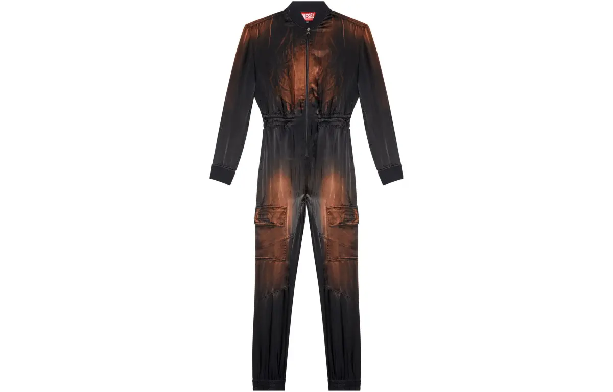 DIESEL Jumpsuits Women's Black Moderate Straight Fit Pants