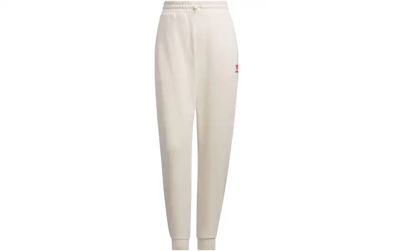 Adidas Originals Knitted Sweatpants Women's Wonder White Moderate Cuffed Pants