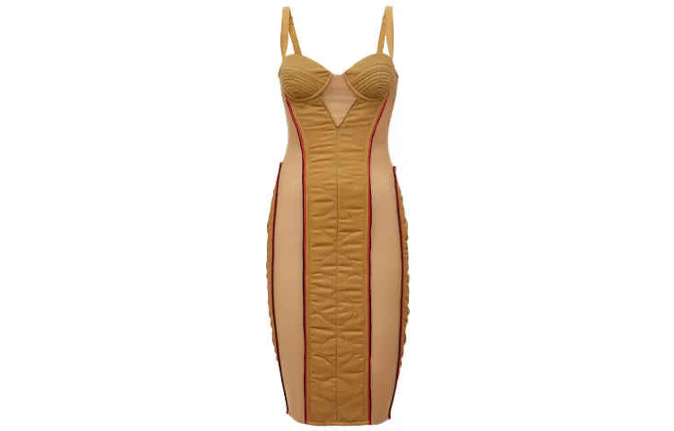 Burberry Sleeveless Dress Women's Camel