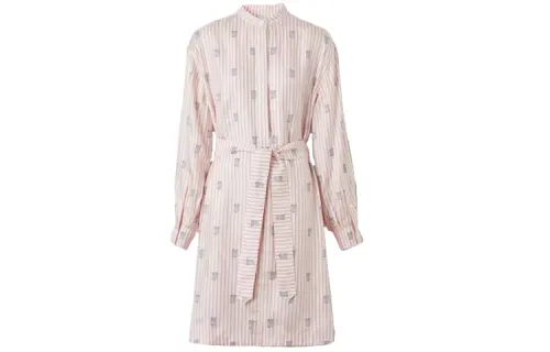 Burberry SS22 Short Sleeved Dress Women's Snowflake Stone Pink