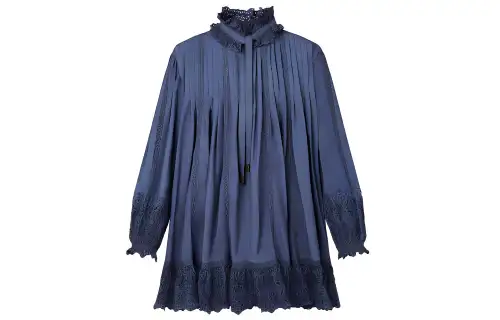 LOUIS VUITTON FW21 Long Sleeved Dress Women's Blue