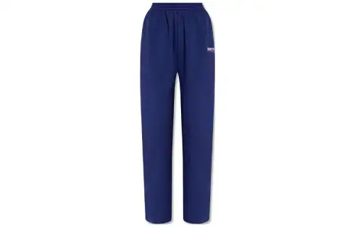 Balenciaga Knitted Sweatpants, Regular Fit Women's Blue