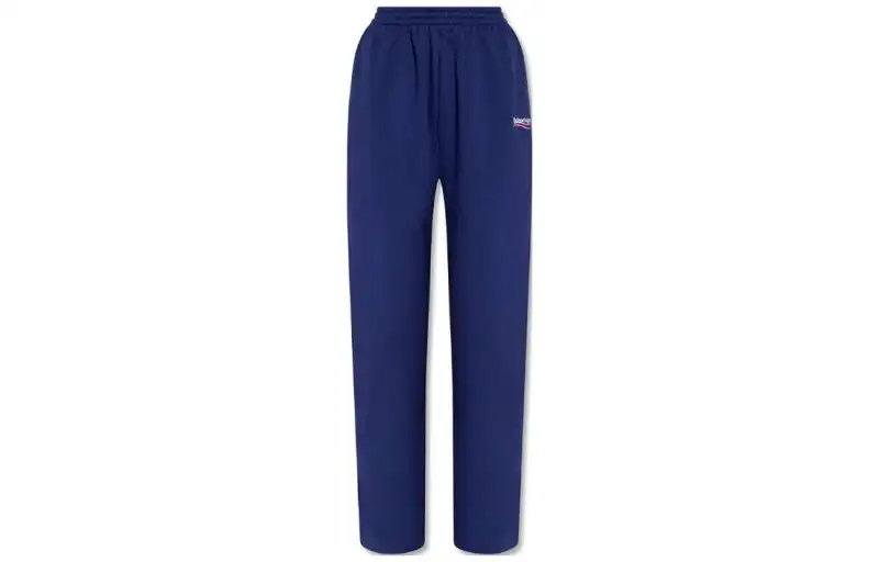 Balenciaga Knitted Sweatpants, Regular Fit Women's Blue