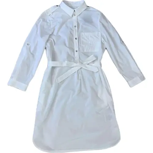 Burberry Long Sleeved Dress Women's White