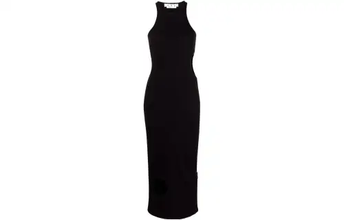OFF-WHITE cut-out midi dress