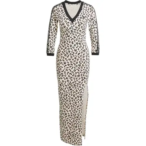 Adidas Originals Leopard 3-Stripes Maxi Dress