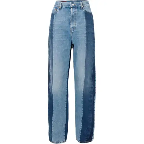 GUCCI Jeans Women's Blue Moderate Straight Fit Pants