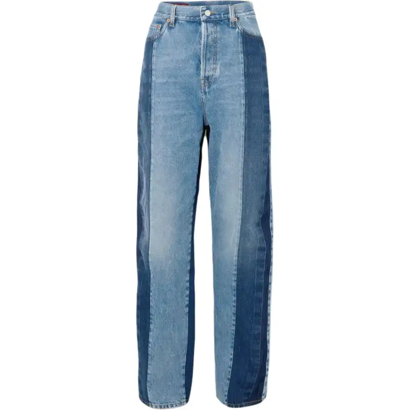 GUCCI Jeans Women's Blue Moderate Straight Fit Pants