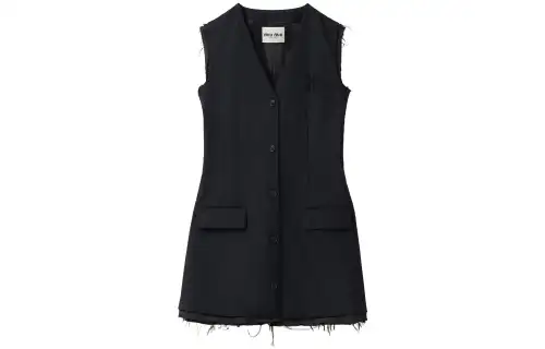 MIU MIU FW23 Sleeveless Dress Women's Marine Blue
