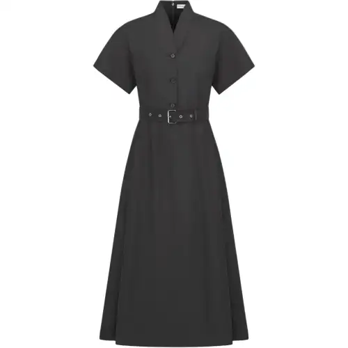 DIOR Short Sleeved Dress Women's Black