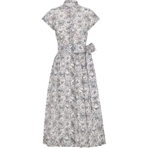 DIOR Short Sleeved Dress Women's Multicolor