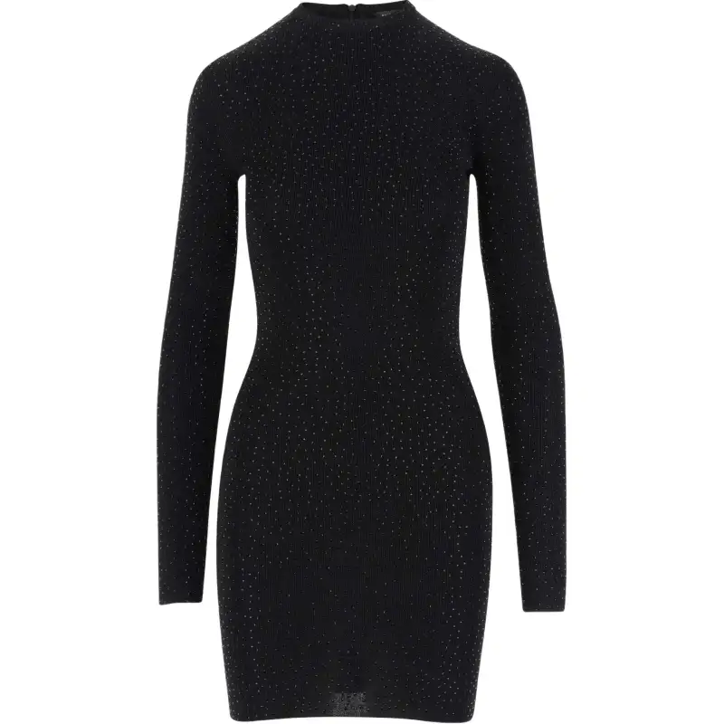Balenciaga Rhinestone Embellished Mini Dress