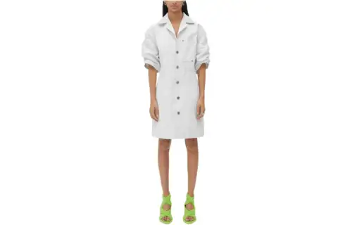 Bottega Veneta Long Sleeved Dress Women's White