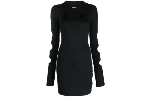 OFF WHITE Cut out Long sleeve Minidress
