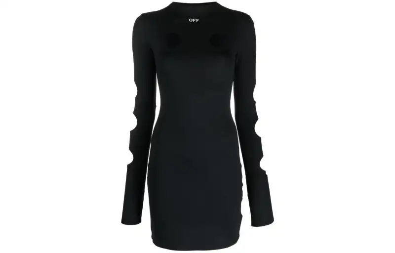 OFF WHITE Cut out Long sleeve Minidress