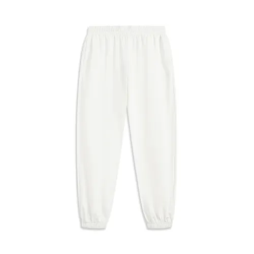 Li Ning Sports Life Collection Knitted Sweatpants Women's Ivory