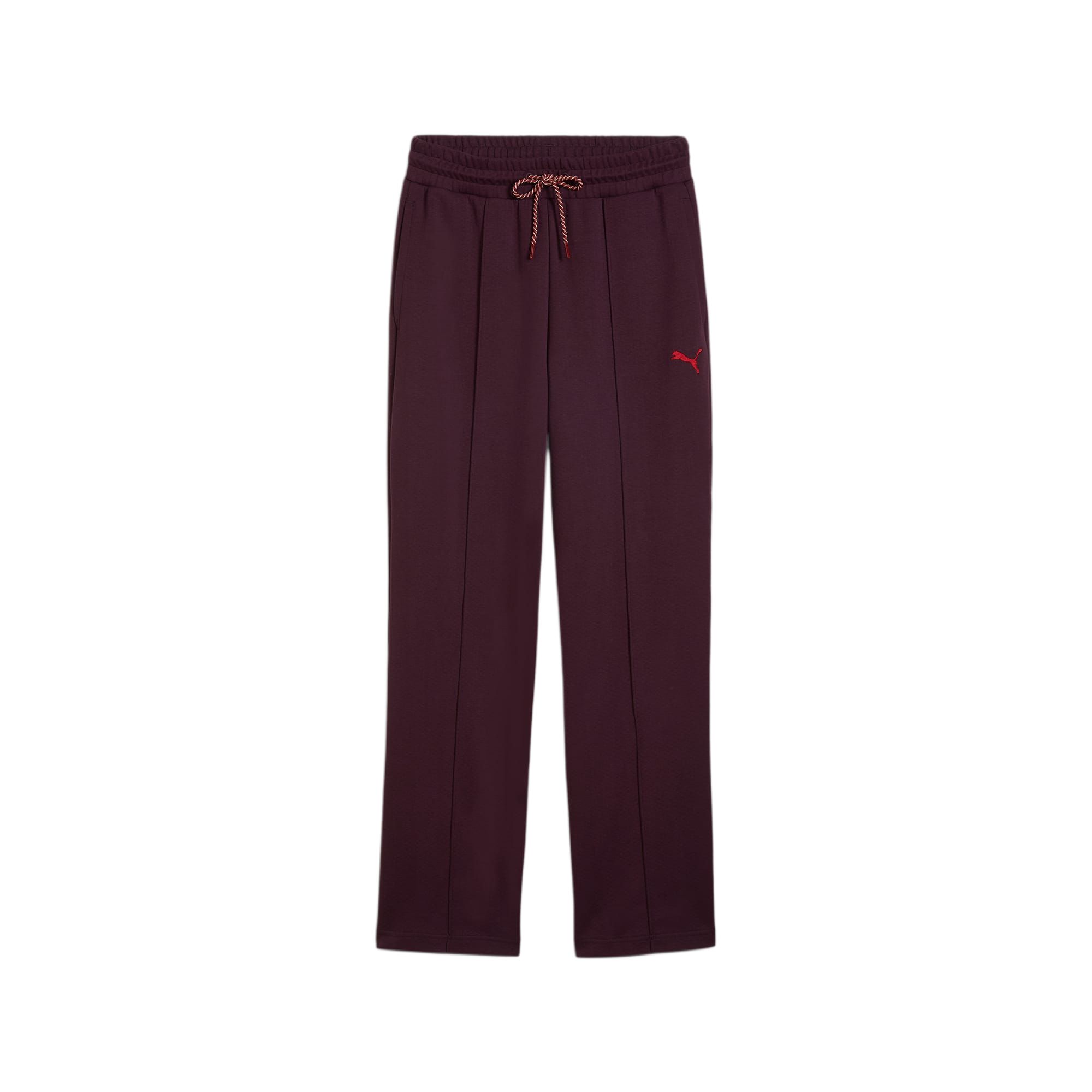 PUMA CLASSICS PINTUCK Sweatpants Knitted Sweatpants Women's Midnight Plum