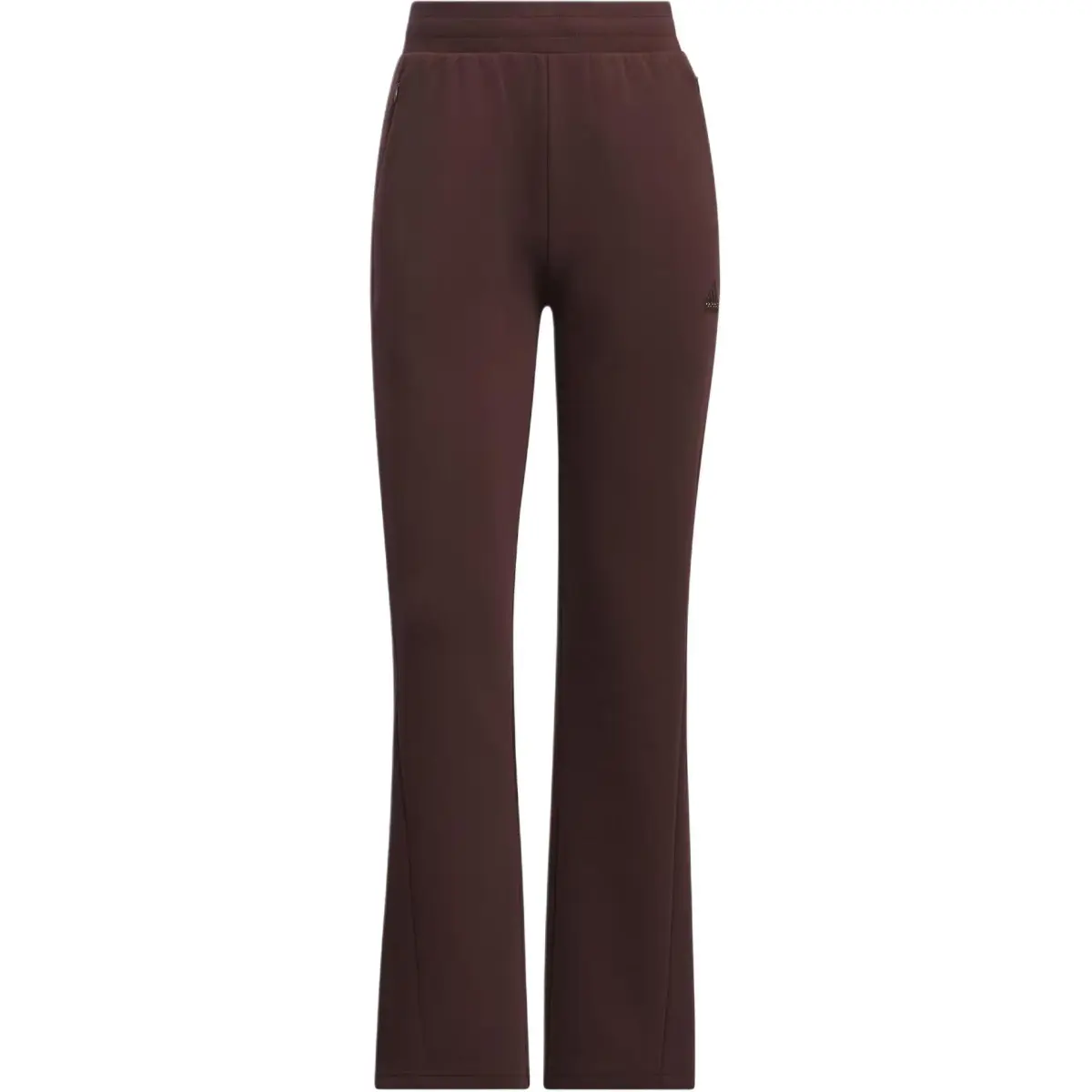 Adidas FW24 DOUBLEKNIT FLARE Knitted Sweatpants Women's Dark Gray Brown