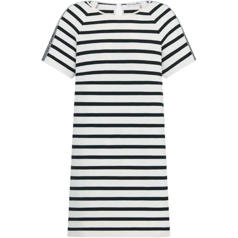DIOR Short Sleeved Dress Women's Marine Blue